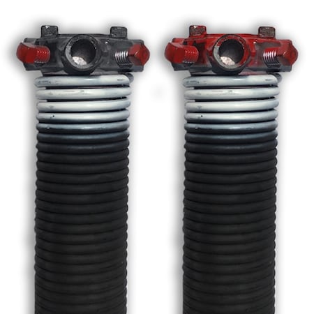 0.218 In Wirex2 In Dx28 In L Torsion Springs White Left & Right Wound Pair Sectional Garage Doors